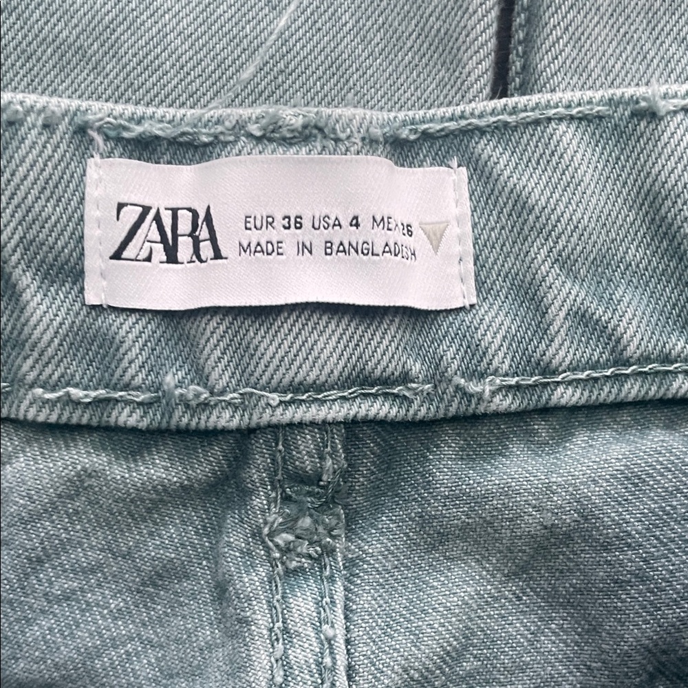 ZARA high wasted five buttons straight leg jeans - Picture 5 of 12